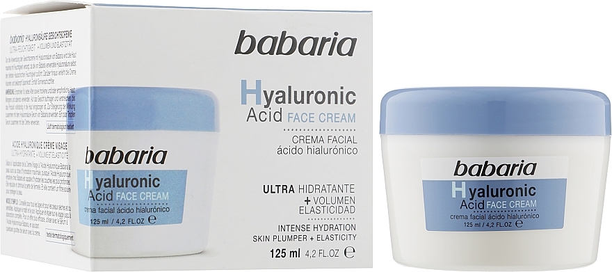 Gesichtscreme mit Hyaluronsäure - Babaria Hyaluronic Acid Face Cream — Bild N1