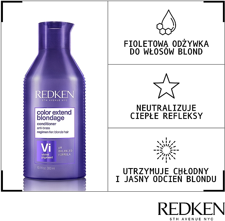 Anti-Gelbstich Conditioner für blondes Haar - Redken Color Extend Blondage Conditioner — Bild N2