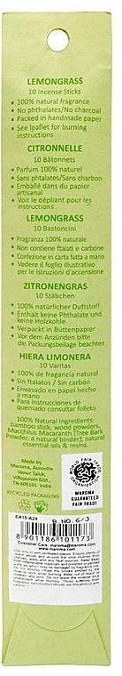 Räucherstäbchen Zitronengras - Maroma Encens d'Auroville Stick Incense Lemongrass — Bild N1