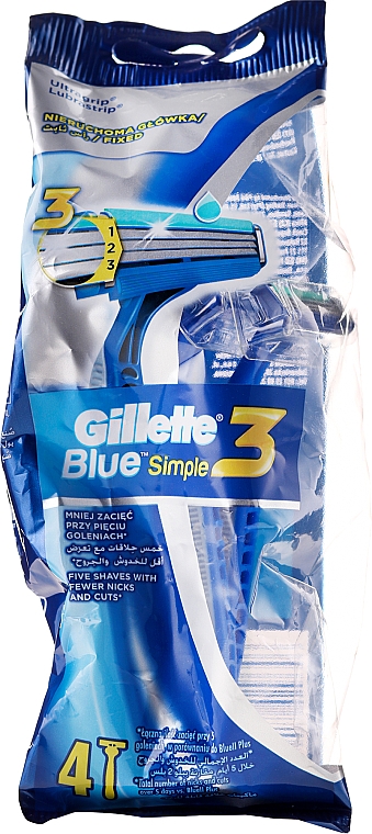 Einwegrasierer 4 St. - Gillette Blue 3 Simple  — Bild N1