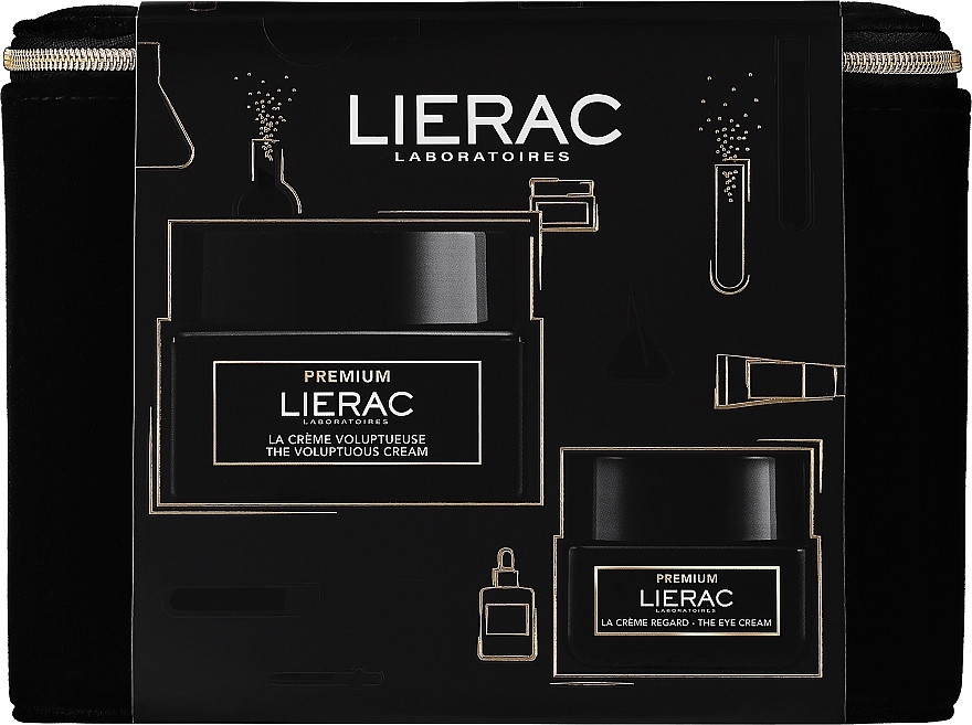 Gesichtspflegeset - Lierac Premium Gift Set (Gesichtscreme 50ml + Augencreme 20ml + Kosmetiktasche) — Bild N1