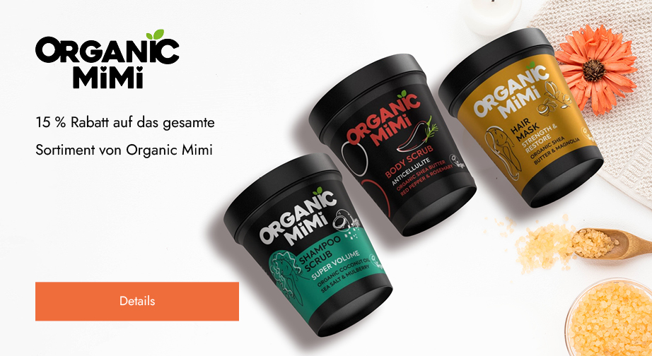 15 % Rabatt auf das gesamte Sortiment von Organic Mimi. Die Preise auf der Website sind inklusive Rabatt.