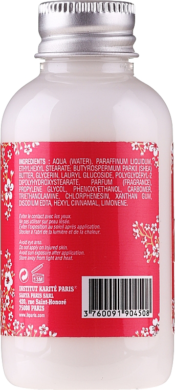 Körperpflegeset - Institut Karite Fleur de Cerisier (Duschgel 50ml + Körpermilch 50ml + Handcreme 75ml + Seife 100g + Kosmetiktasche) — Bild N3