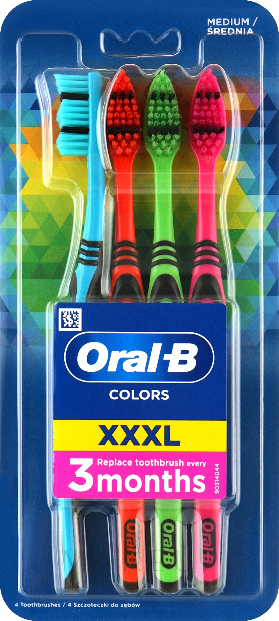 Zahnbürsten-Set mittel - Oral-B Color Collection XXXL — Bild 4 St.