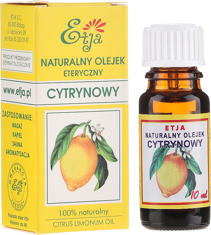 Natürliches ätherisches Zitronenöl - Etja Natural Essential Lemon Oil — Bild N1