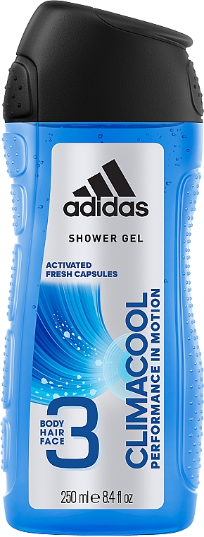 3in1 Feuchtigkeitsspendendes Duschgel für Körper, Haar und Gesicht - Adidas Climacool 3in1 Shower Gel Body&Hair&Face