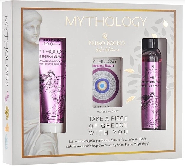 Körperpflegeset - Primo Bagno Mythology Hesperian Beauty Set (Duschgel 100ml + Creme 75ml + Magnet)  — Bild N1