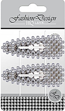 Düfte, Parfümerie und Kosmetik Automatische Haarspange mit silbernen Perlen 2 St. - Top Choice Fashion Design