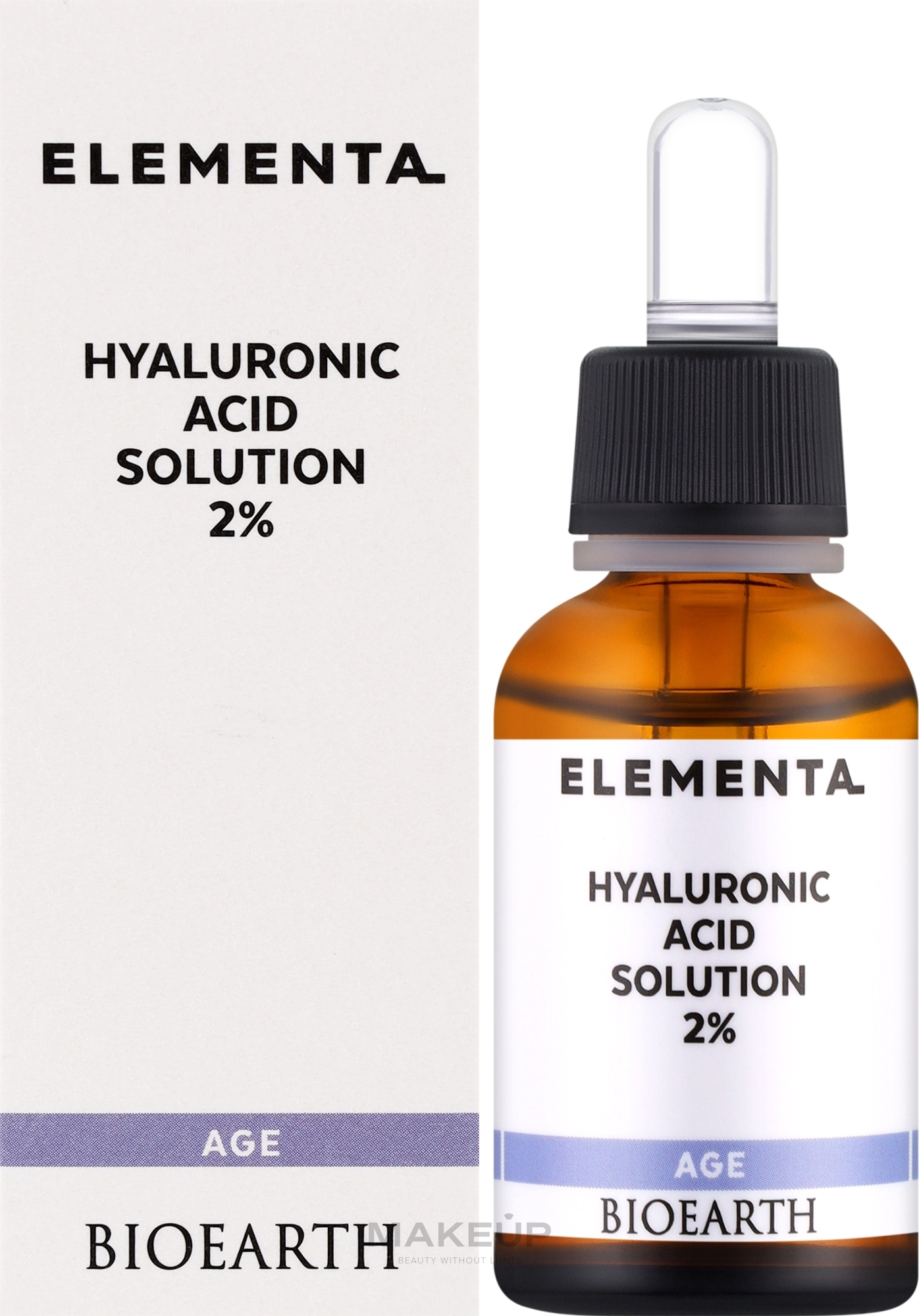 Serum Hyaluronsäure 2 % - Bioearth Elementa AGE Hyaluronic Acid 2%  — Bild 30 ml