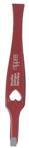 Pinzette gerade 8 cm rot  - Nippes Solingen Tweezer 749  — Bild N1