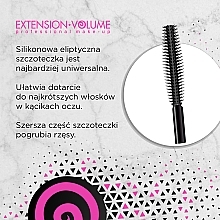 4D Mascara für voluminöse Wimpern - Eveline Cosmetics Extension Volume Professional False Definition&Deep Carbon Mascara — Bild N3