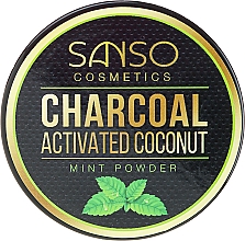 Düfte, Parfümerie und Kosmetik Natürliches aufhellendes Zahnpulver mit Aktivkohle und Minze - Sanso Cosmetics Charcoal Activated Coconut Mint Powder