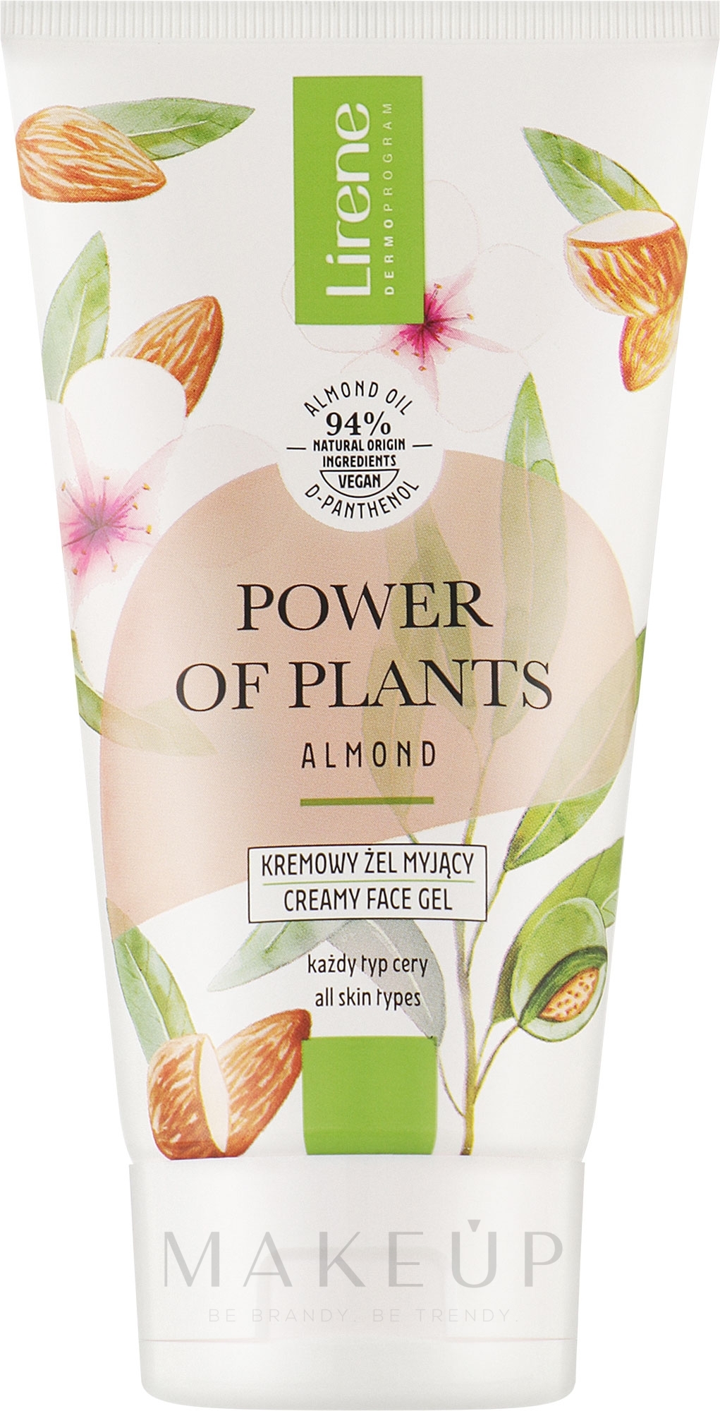 Cremiges Gesichtsgel - Lirene Power Of Plants Migdal Creamy Washing Gel — Bild 150 ml