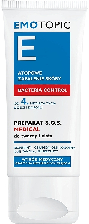 Gesichts- und Körpermittel gegen atopische Dermatitis - Pharmaceris E Emotopic Bacteria Control Medical Preparat S.O.S. — Bild N1