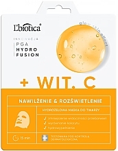 Hydrogel-Gesichtsmaske mit Vitamin C - L'biotica PGA Hydro Fusion + Vit. C  — Bild N1