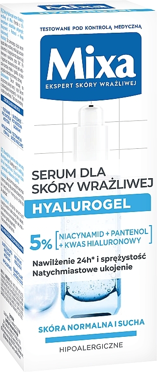 Feuchtigkeitsspendendes Gesichtsserum mit Hyaluronsäure für empfindliche Haut - Mixa Hyalurogel The Serum Of Sensitive Skin — Bild N4