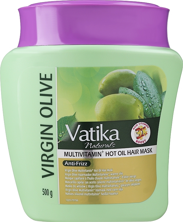 Haarmaske mit Olive, Mandel und Henna - Dabur Vatika Virgin Olive Deep Conditioning — Bild N1