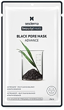 Düfte, Parfümerie und Kosmetik Schwarze Anti-Mitesser Tuchmaske für fettige und zu Akne neigende Haut - SesDerma Laboratories Beauty Treats Black Pore Mask