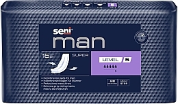Urologische Einlagen für Männer Seni Man Super Level 5 15 St. - Seni — Bild N2