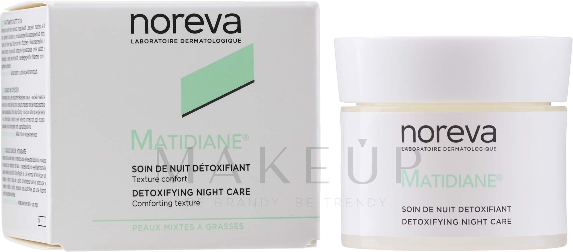 Entgiftende Nachtpflege für das Gesicht - Noreva Laboratoires Matidiane Soin De Nuit Detoxifiant — Bild 50 ml