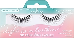 Düfte, Parfümerie und Kosmetik Falsche Wimpern - Essence Light As A Feather 3D Faux Mink Lashes 01 Light Up Your Life