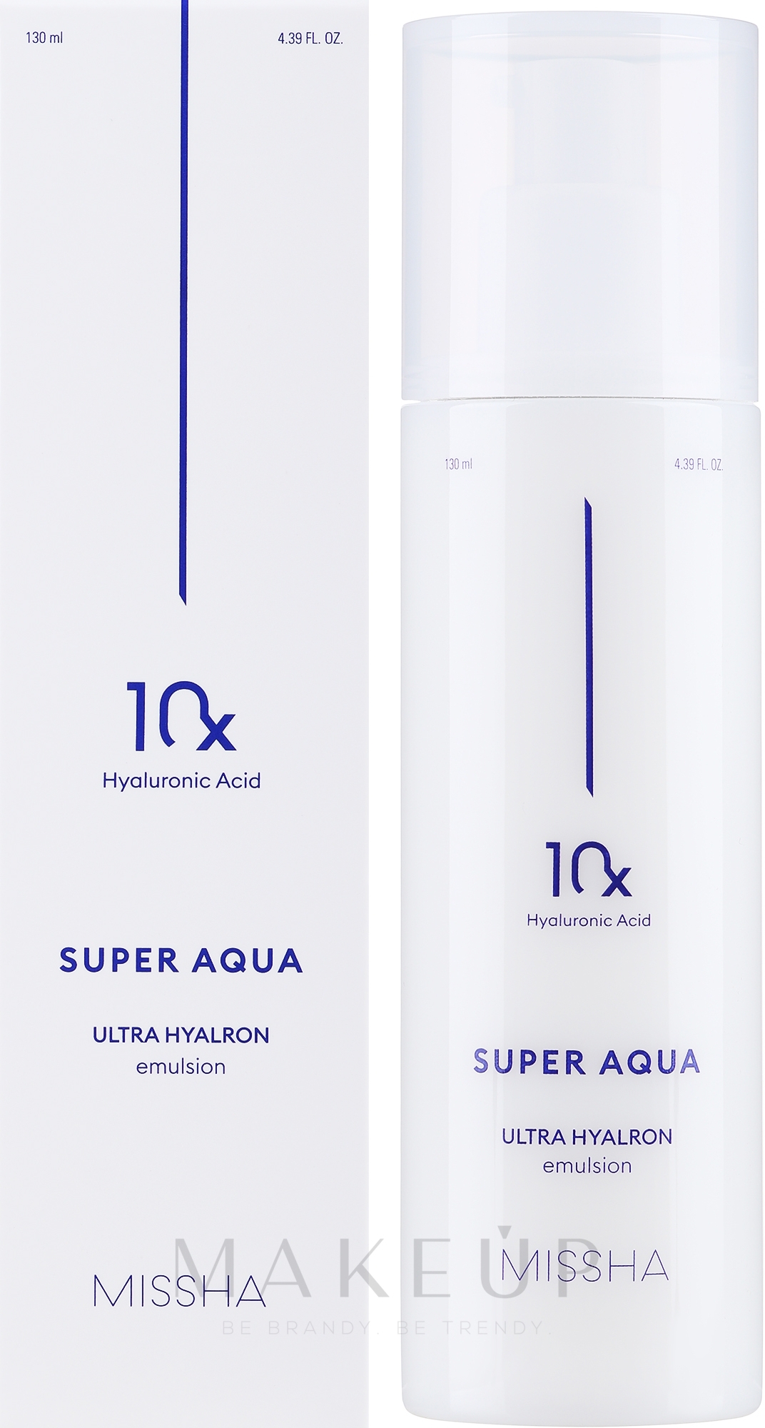 Feuchtigkeitsspendende Gesichtsemulsion mit Hyaluronsäure - Missha Super Aqua Ultra Hyalron Emulsion — Bild 130 ml