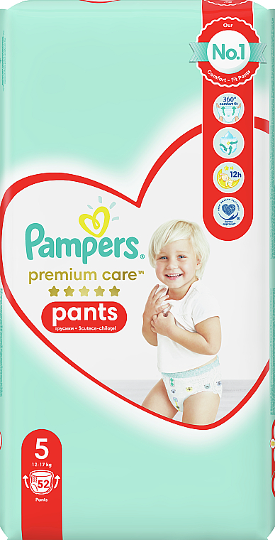 Windelhöschen Premium Care Pants 5 (12-17 kg) 52 St. - Pampers  — Bild N2