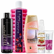 Set - Avon (bath/1000ml + shampoo/250ml + sh/gel/250ml + foot/cream/75ml + b/spray/100ml) — Bild N1