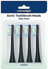 Ersatz-Zahnbürstenkopf für Schallzahnbürste schwarz - Concept Sonic Toothbrush Heads Daily Clean ZK0006 — Bild N2