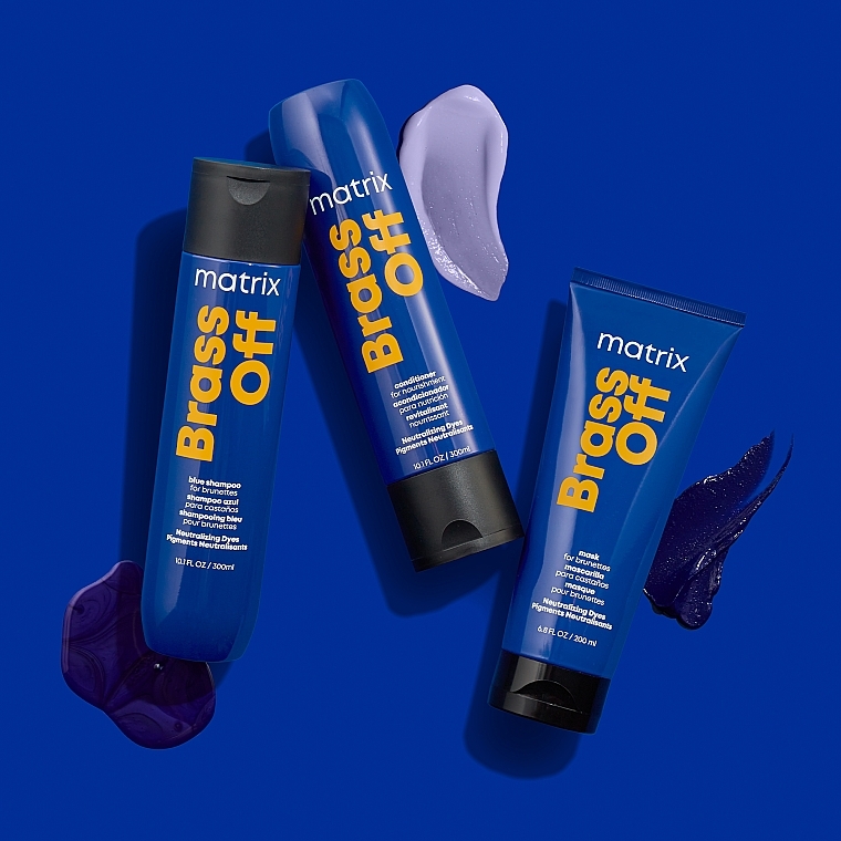 Farbneutralisierendes Shampoo für kühle Farbergebnisse - Matrix Total Results Brass Off Blue Shampoo For Brunettes — Bild N14