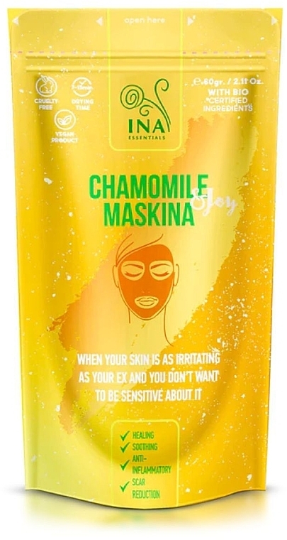 Tonmaske für Gesicht mit Kamille - Ina Essentials Chamomile Maskina — Bild N1