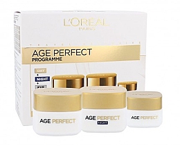 Düfte, Parfümerie und Kosmetik Gesichtspflegeset - L'Oreal Paris Age Perfect Programme (Tagescreme 50ml + Nachtcreme 50ml + Augencreme 15ml)