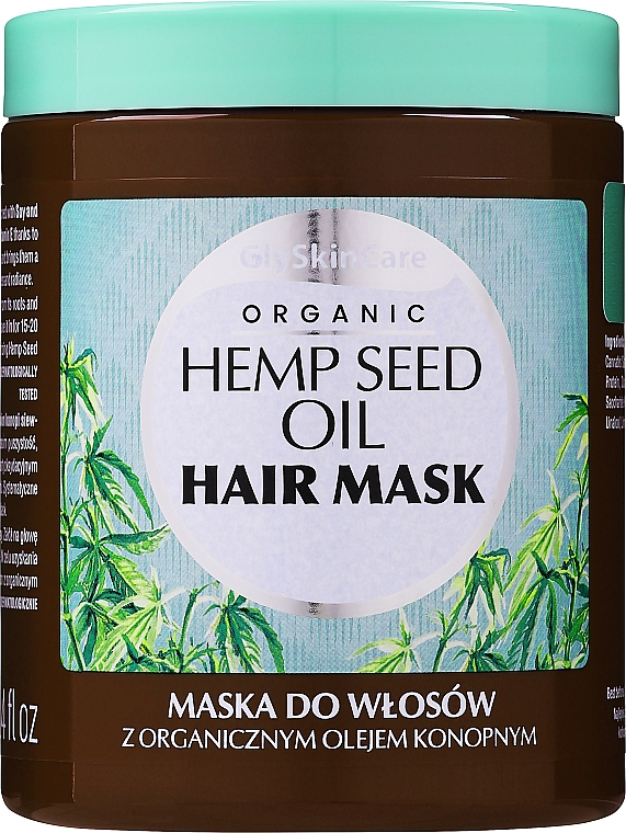 Haarmaske mit Bio Hanföl - GlySkinCare Organic Hemp Seed Oil Hair Mask — Bild N1