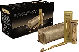 Mundpflegeset - Curaprox Curasept Luxury Kit Special Edition 2021 Gold (Zahnpasta 75ml + Zahnbürste 1St. + Kosmetiktasche 1St.) — Bild N2