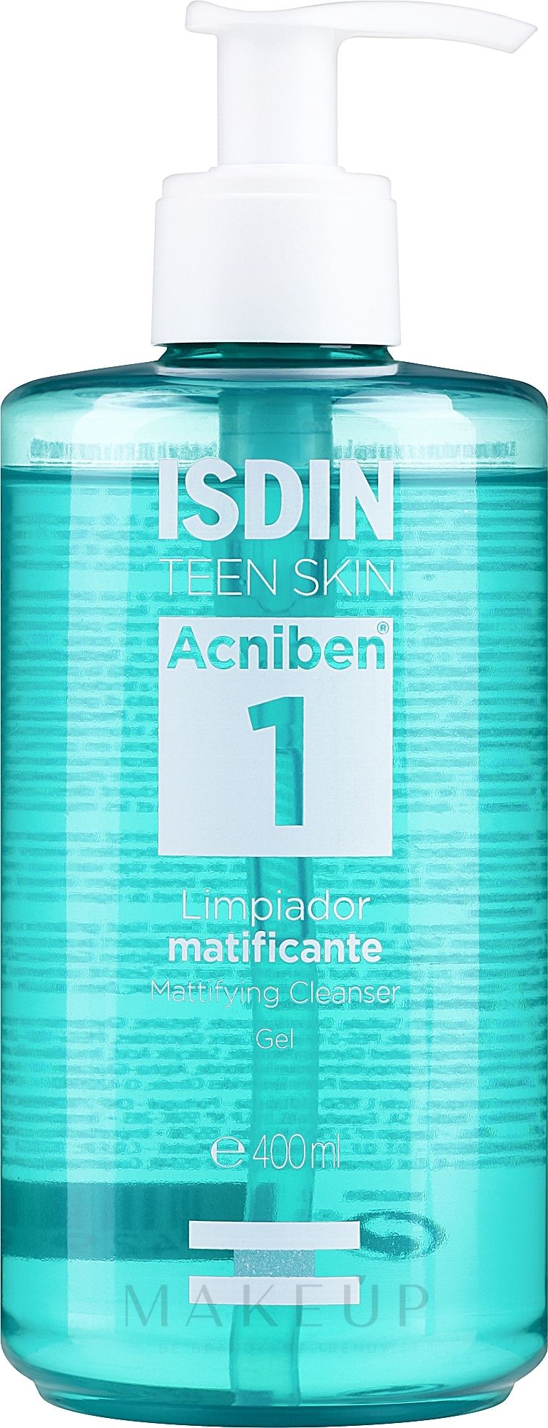 Mattierendes Waschgel - Isdin Teen Skin Acniben Mattifying Cleansing Gel — Bild 400 ml