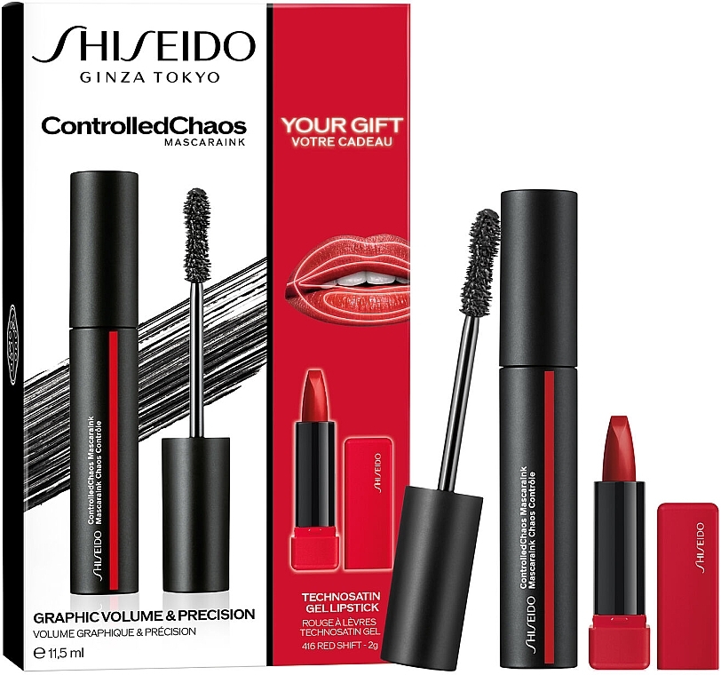 Make-up Set - Shiseido Controlled Chaos MascaraInk Set (Lipgloss 2g + Mascara 11.5ml) — Bild N1