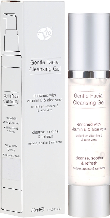 Sanftes Gesichtsreinigungsgel mit Aloe Vera und Vitamin E - Rio-Beauty Gentle Facial Cleansing Gel — Bild N1