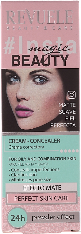 Gesichtsconcealer für fettige und Mischhaut - Revuele #Insta Magic Beauty Cream Concealer — Bild N1
