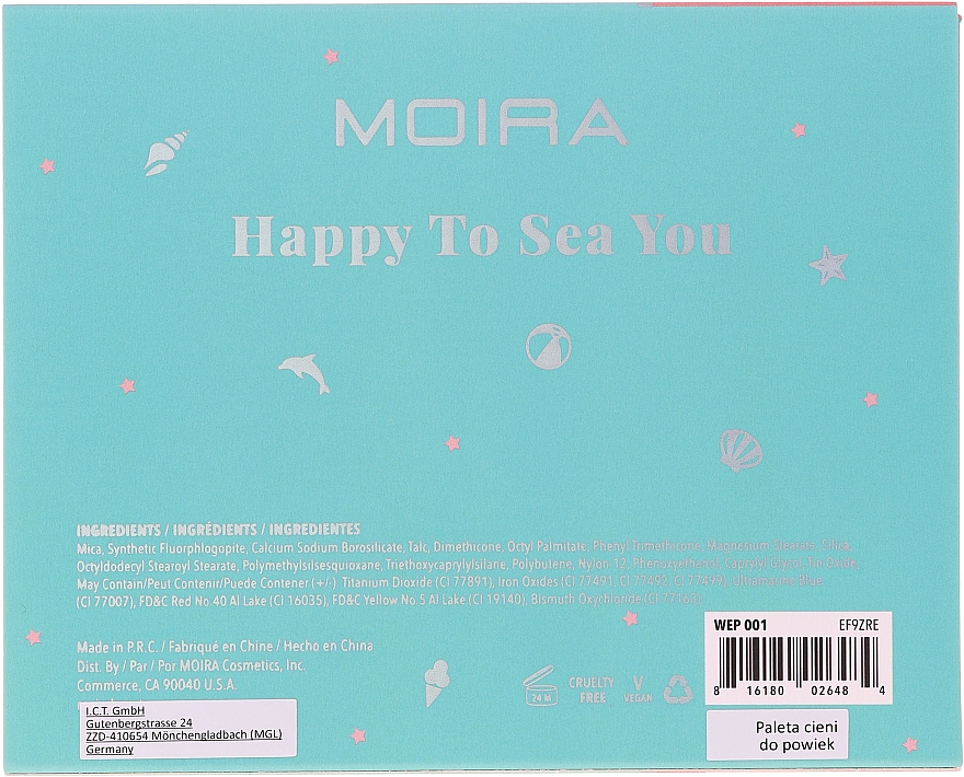 Lidschattenpalette - Moira Happy To Sea You Shadow Palette — Bild N3