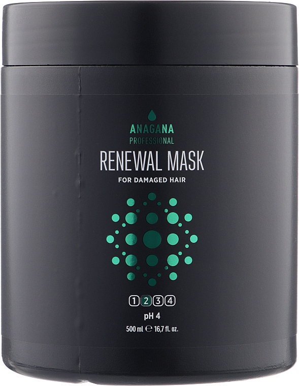 Reparierende Maske für geschädigtes Haar - ANAGANA Renewal Mask For Damaged Hair 2 pH 4 — Bild N1