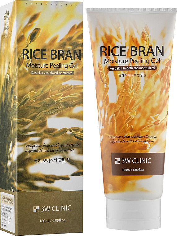 Gesichtspeeling mit braunem Reis - 3w Clinic Moisture Peeling Gel-Rice Bran — Bild N2