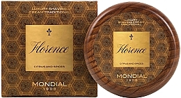 Düfte, Parfümerie und Kosmetik Rasiercreme Florence - Mondial Traditional Shaving Cream Wooden Bowl