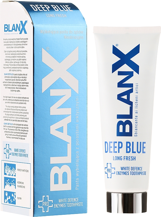 Aufhellende Zahnpasta für den frischen Atem - BlanX Pro Deep Blue Toothpaste