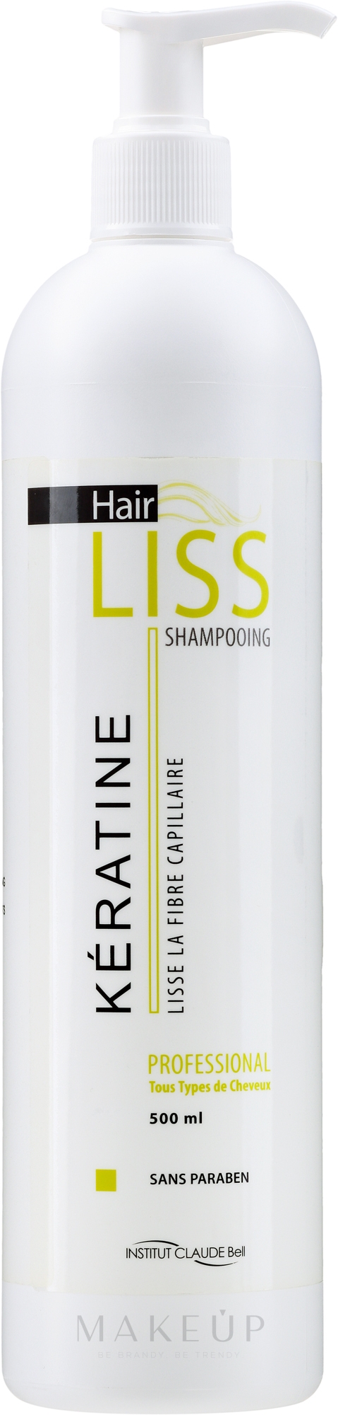 Glättendes und pflegendes Haarshampoo mit Keratin - Institut Claude Bell Hairliss Keratin Shampoo — Bild 500 ml