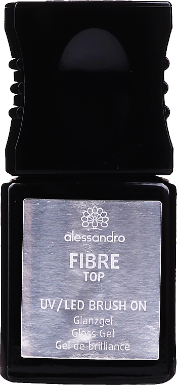 Glanzgel für Nagel - Alessandro International UV/LED Brush On Fiber Top Gloss Gel — Bild N1