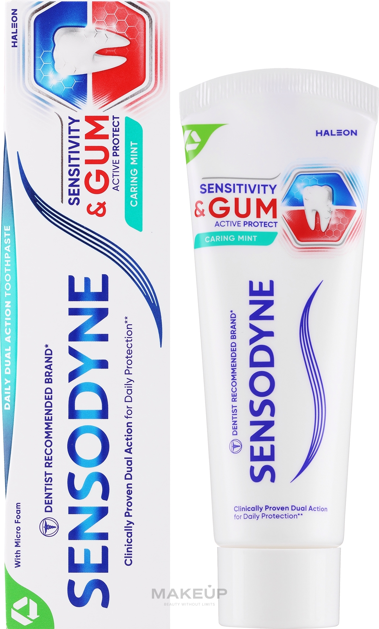 Zahnpasta Zahnfleischschutz mit Minzgeschmack - Sensodyne Sensitivity And Gum Caring Mint — Bild 75 ml