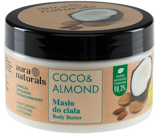 Körperbutter mit Kokosnuss und Mandel - Aura Naturals Coco & Almond Body Butter — Bild N1