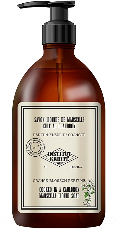 Flüssigseife mit Pflanzenölen und erfrischendem Orangenblütenduft - Institut Karite Orange Blossom So Vintage Marseille Liquid Soap — Bild N1