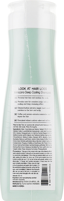 Haarshampoo - Doori Cosmetics Look At Hair Loss Minticcino Deep Cooling Shampoo — Bild N1