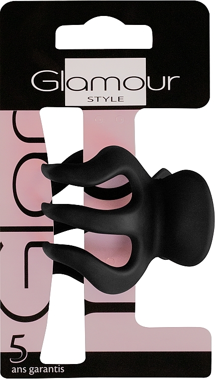 Haarklammer 417183 schwarz mit mattem Finish - Glamour — Bild N2